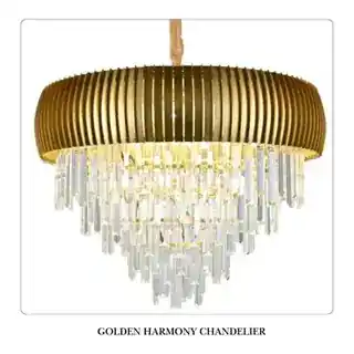 GloLED LED Chandelier – Golden Harmony – decorative LED light